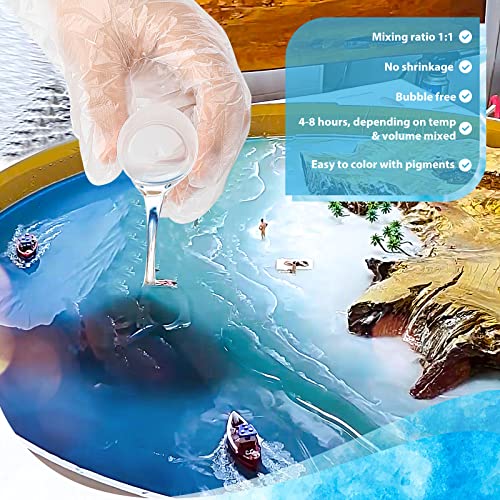 Huhuhero Epoxy Resin Kit, 18OZ Crystal Clear Resin and Hardener Resin Epoxy Craft Casting Art Resina Epoxica Transparente, 2 Part Resin Kit Art - WoodArtSupply