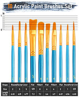 Nicpro Kid Paint Set, 34 PCS Painting Supplies Party Kit Non Toxic,12 Colors Acrylic Paint, Table Easel, 6 Canvas Panels, 10 Brushes, Paper Pad, Nicpro