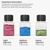 Arteza Mica Powder, Set of 60 Colors x 0.18 oz Jars, Craft Supplies for Paint, Epoxy Resin, Candle Making & DIY Crafts ARTEZA