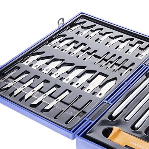 Mini Hobby Knife Set With Case Exacto Blades Kit For Carving And Whittling vector tools