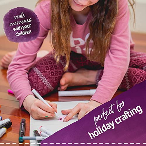 Fabric Pens for Clothes - Pack of 24 No Fade Markers - Machine Washable Shoe Markers for Fabric Decorating - Erase Stains Easily Crafts 4 All