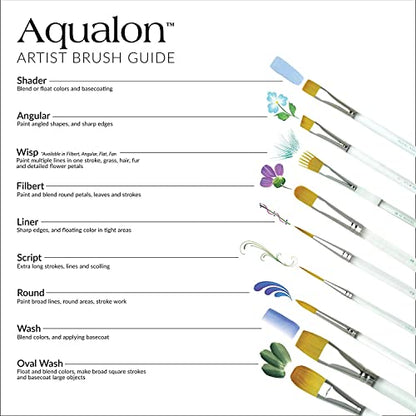 Aqualon 243921 Filbert Brush Set, 7/Pkg - WoodArtSupply