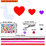 Winlyn 24 Sets Valentine's Day Craft Kits DIY Foam Hearts to Animal Shape Ornaments Art Sets Heart Dog Unicorn Bee Cat Owl Butterfly Ladybug Llama Winlyn