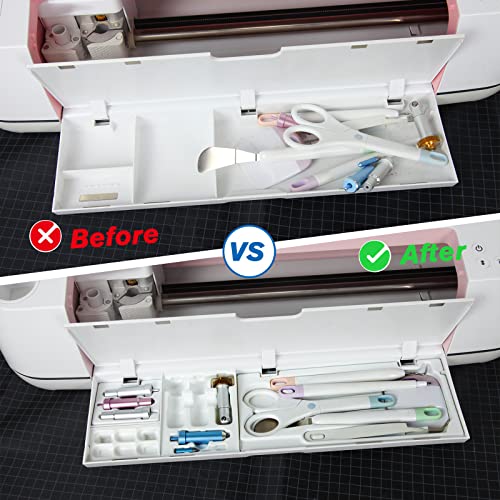 Tools Organizer Insert for Cricut Maker/Maker 3, Maker Cutting Blade Tray Tool Caddy, Blade Storage Drawer Insert Tiga