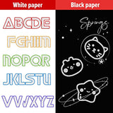 Banral 36 Colors Glitter Markers, Double Line Outline Markers, Super Squiggles Shimmer Outline Marker Set, Self Outline Metallic Doodle Drawing Pens Banral