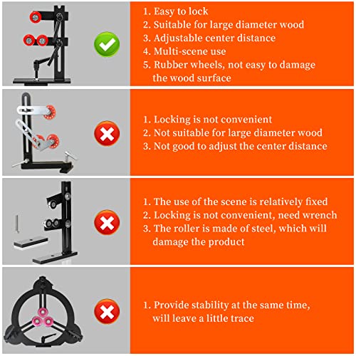 Wood Lathe Steady Rest, JAZORR L Shape Woodworking Steady Rest, Lathe Tool Rest,Wood Lathe Tools, Wood Lathe Tools and Accessories with Three Metal JAZORR