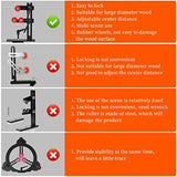 Wood Lathe Steady Rest, JAZORR L Shape Woodworking Steady Rest, Lathe Tool Rest,Wood Lathe Tools, Wood Lathe Tools and Accessories with Three Metal JAZORR