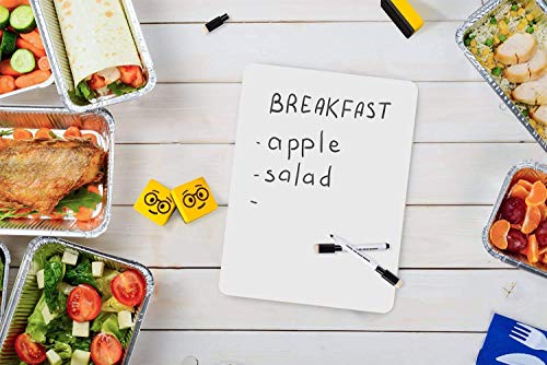 Double Sided Dry Erase Boards - Lined/Plain, Ohuhu 25-Pack 9 x 12 Inch Whiteboards Set, Including 25 x Lap Board, 25 x Black Markers, 25 x White Ohuhu