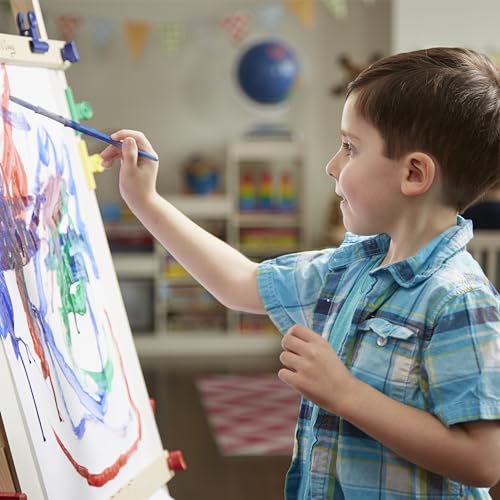 Melissa & Doug Easel Accessory Set - Paint, Cups, Brushes, Chalk, Paper, Dry-Erase Marker - FSC-Certified Materials Medium 19.3 x 11.1 x 5.0 Melissa & Doug