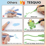 Tesquio Paint Pens, 42 Colors Acrylic Paint Pens Paint Markers, Dual Tip Pens With Medium Tip and Brush Tip for Rock Painting, Wood, Ceramic, Fabric, Tesquio
