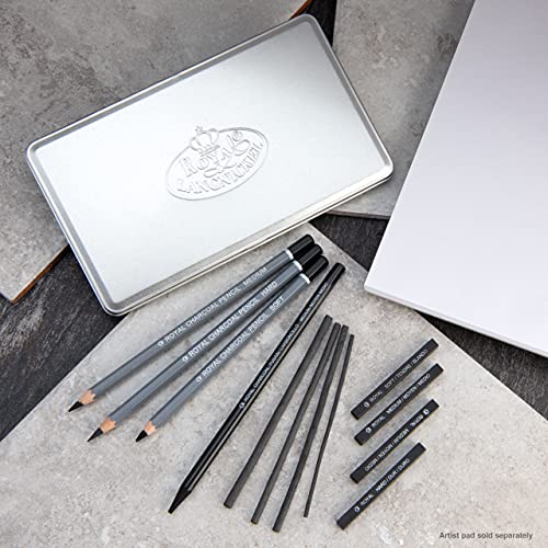 Royal & Langnickel RSET-ART2503 Small Tin Charcoal Drawing Art Set - WoodArtSupply