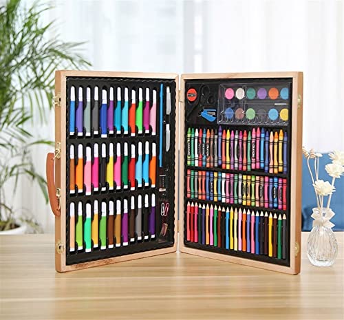 SMSOM Art Supplies, Drawing Art Set, 150 Pieces Wooden Art Set Crafts Drawing Painting Kit, Portable Art Case Art Kit Includes Crayons, Colored - WoodArtSupply