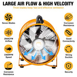 MOUNTO COMBO Heavy Duty Cylinder Fan with 25-foot Vinyl Hose (12inch) MOUNTO