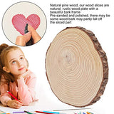 Large Natural Wood Slices, Unfinished Round Wood Discs Wooden Circles for Arts with Bark for Crafts, Centerpieces, Paintings(22.5x23) HERCHR