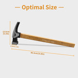 Claw Hammer, BOOSDEN 15 oz Hammer, Framing Hammer with Milled-Faced Steel Head, Carpenter Hammer with Bamboo Handle and Scale, Nailing Hammer with BOOSDEN