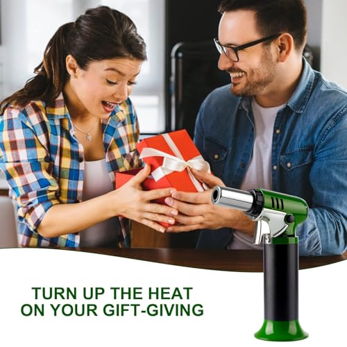 Koackl Refillable Butane Torch with Fuel Gauge & Safety Lock - Adjustable Flame - Perfect for Welding, Resin Art, & More - One-handed Operation Koackl