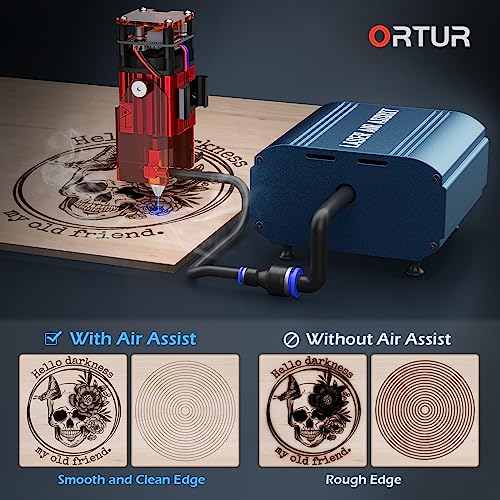 Laser Air Assist, Air Assist Pump with Adjustable 30L/min Airflow for ORTUR Laser Engravers and 99% Laser Cutters in The Market, Remove Smoke and Ortur