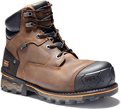 Timberland PRO Men's Boondock 6 Inch Composite Safety Toe Waterproof 6 CT WP, Brown, 10 - WoodArtSupply