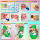 FTBox Crafts Kit for Girls Ages 6-12, Felt Flowers Bouquet and Paint Vase Art Craft Project for Girls, DIY Activity Christmas Birthday Gift for Girls FTBox