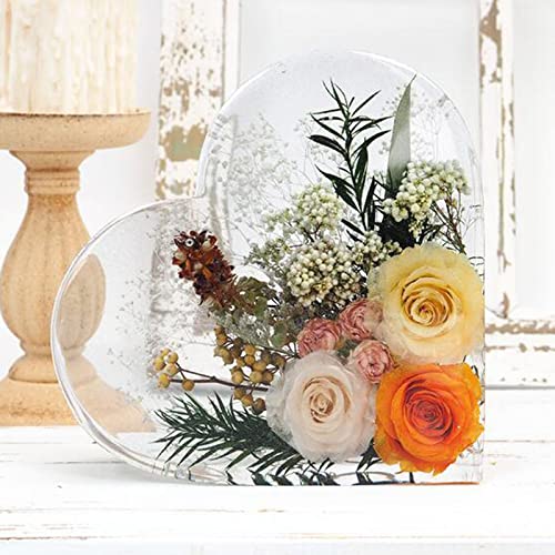 Resin Silicone Molds Large Heart Hexagon Resin Molds Deep Epoxy Resin Mold for Flowers Preservation Resin Art Resin Casting DIY (A-Heart) Flexyony