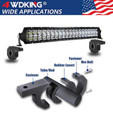 Horizontal Bar Clamp Mounting Kit - 4WDKING 2PCS 0.75"/1"/1.25" LED Light Bar LED Pods Fog Driving Lights Brackets for Bull Bar Tube Roof Roll Cage 4WDKING