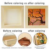 FSWCCK 10 Pcs 5x5 Wood Panel Boards, Unfinished Wood Canvas Wooden for Crafts, Painting Canvas, DIY Art Projects, Pouring, Arts Use with Oils, FSWCCK