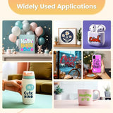 White Permanent Vinyl Roll Compatible with Cricut Silhouette, EPRCUT 12" x 50 FT Adhesive Vinyl for All Cutting Machine Cutters, Glossy Vinyl, EPRCUT