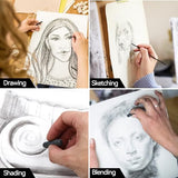 PANDAFLY Willow Charcoal Sticks, Soft, Black Artist Vine Charcoal for Artists, Beginners, Students, Great for Sketching, Drawing, Shading and Fine PANDAFLY