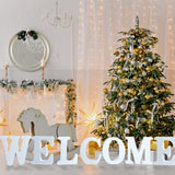 AOCEAN 8 Inch White Wood Letters, Unfinished Wooden Letters for Wall Decor Decorative Standing Letters Slices Sign Board Decoration for Craft Home AOCEAN