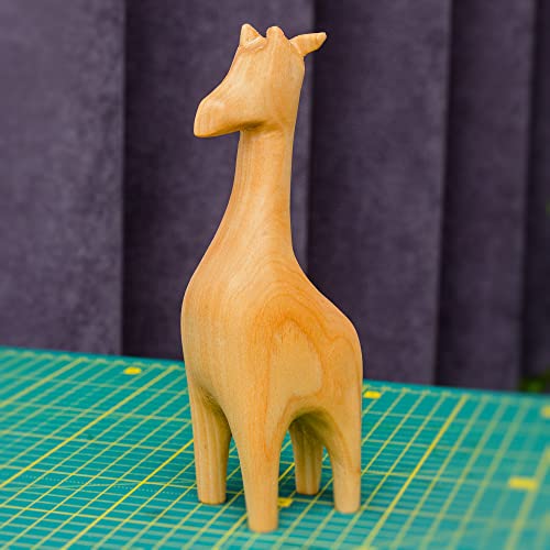Wood Carving Kit for Beginners - Whittling kit with Giraffe - Linden Woodworking Kit for Kids, Adults - Wood Carving Stainless Steel Knife with NEWURBAN