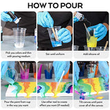 Nicpro Acrylic Pouring Kit, Artist Starter Supplies Including 19 Colors Acrylic Paints,Pouring Medium, Silicone Oil, Canvases, Gloves, Strainers, Nicpro