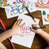 Colourcolor Metallic Marker Pens - Dual Tip Brush and Fine Point Pens for DIY Album, Black Cards, Rock Painting, Card Making, Scrapbooking, Fabric, Colourcolor