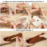 Hssugi Crochet Kit for Beginners - 6pcs Coasters in a Plant Pot Crochet Start Kit, Complete Beginner Crochet Kit with Crochet Hooks, Yarn, Clear Hssugi