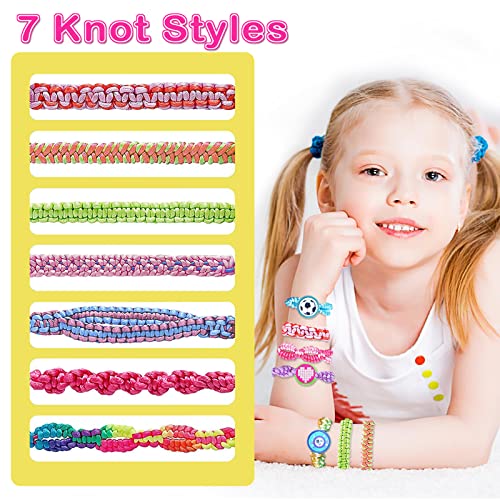 134pcs Friendship Bracelet Making Kit Toys for Teen Girls, Ages 6 7 8 9 10 11 12 Year Old Girl Gifts, Birthday or Party Present Arts and Crafts Gimp Yazhiji