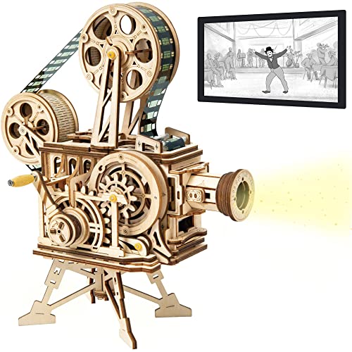 ROKR Vitascope 3D Wooden Puzzle - Vintage Movie Projector Model Kit for Adults ROKR
