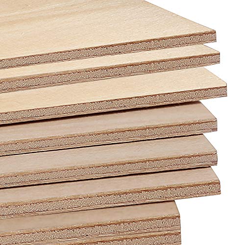 KEILEOHO 40 Pack Balsa Wood Sheets 4 x 8 x 1/16 Inch, Large Thin Wood Boards for Crafts Moisture Resistance Anti-Deformation Easy Cutting Painting KEILEOHO