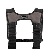 Bucket Boss Mullet Buster 3 Bag Tool Belt with Suspenders in Grey, 55135, Black, full size Bucket Boss