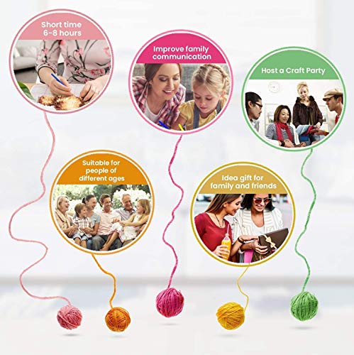 QJBMEI Latch Hook Rug Kits for Adults with Printed American Flag Canvas DIY Tapestry Kits Rug Making Kit Crocheting Embroidery Set 20.5" X QJBMEI