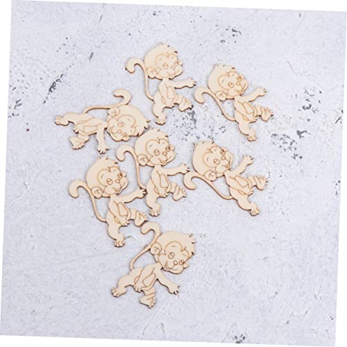 EXCEART 20pcs Gift Accessories Round Wood Chips Paper Cut Desk Topper Cutting Statuette Wooden Ornaments Unfinished Wood Chips Dining Table Decor EXCEART