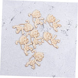 EXCEART 20pcs Gift Accessories Round Wood Chips Paper Cut Desk Topper Cutting Statuette Wooden Ornaments Unfinished Wood Chips Dining Table Decor EXCEART