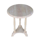 IC International Concepts Round Plant Table, L: 16 x W: 16 x H:23, Unfinished IC International Concepts