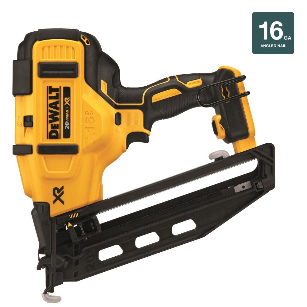 DEWALT 20V MAX* Finish Nailer, Angled, 16GA, Tool Only (DCN660B) - WoodArtSupply