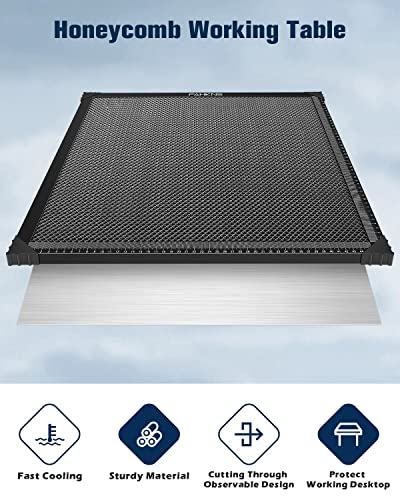 Honeycomb Working Table 19.68 x 19.68 x 0.87 inch Honeycomb Laser Bed with Aluminum Plate Fast Heat Dissipation and Table-Protecting Honeycomb - WoodArtSupply