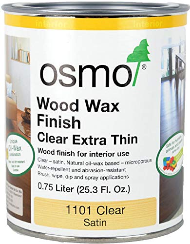 Osmo Wood Wax Finish Extra Thin, 1101 Clear - .750 Liter Osmo