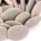 [About 91 PCS - 106 PCS](18.3 Pounds) River Rocks, Flat Rocks, 2.27"-3.56"Painting Rocks, Craft Rocks, DIY Rocks, Painting Stones BLQH