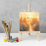 50pcs Unfinished Wood Canvas, 6x6 Inch Multipurpose Blank Wood Canvas Boards Pine Wood Panels Wood Canvases for Painting Drawing Craft DIY Art PEUTIER