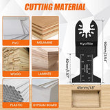 Kyoffiie 100Pcs Oscillating Saw Blades, 1-3/4" Quick Release Multi Tool Blades Kits Universal Oscillating Tool Blades Wood Plastic Multitool Blades Kyoffiie