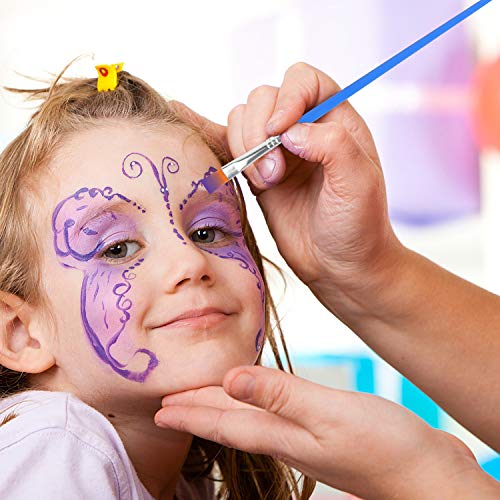 UPINS 20 Pcs Flat Paint Brushes,Small Brush Bulk for Detail Painting UPINS