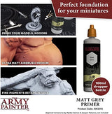 The Army Painter Warpaints Air Primer Matt Grey 18ml Acrylic Paint for Airbrush, Wargaming and Modelling The Army Painter