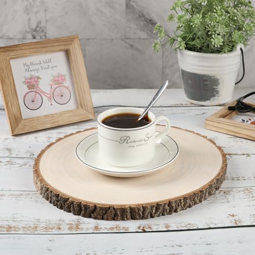 Large Unfinished Wood Slices for Centerpieces 6 pcs 8-9 inches Wood Rounds for Tables Decor Rustic Wood Circles for DIY Crafts and Wedding Decor SENMUT
